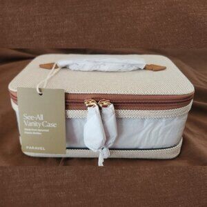 NWT Paravel See-All Vanity Case Scout Tan Mens/Womens Travel Bag